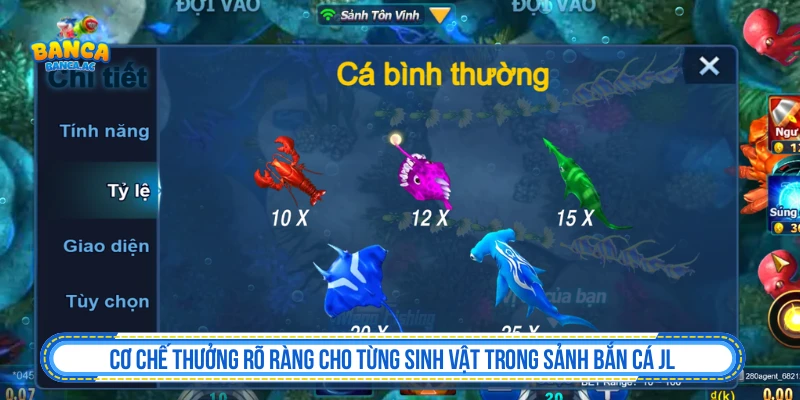 Bắn Cá JL - Đồ Họa 3D, Boss Nhiều Tầng Và Giữ Vốn Cơ chế thưởng trong sảnh bắn cá JL